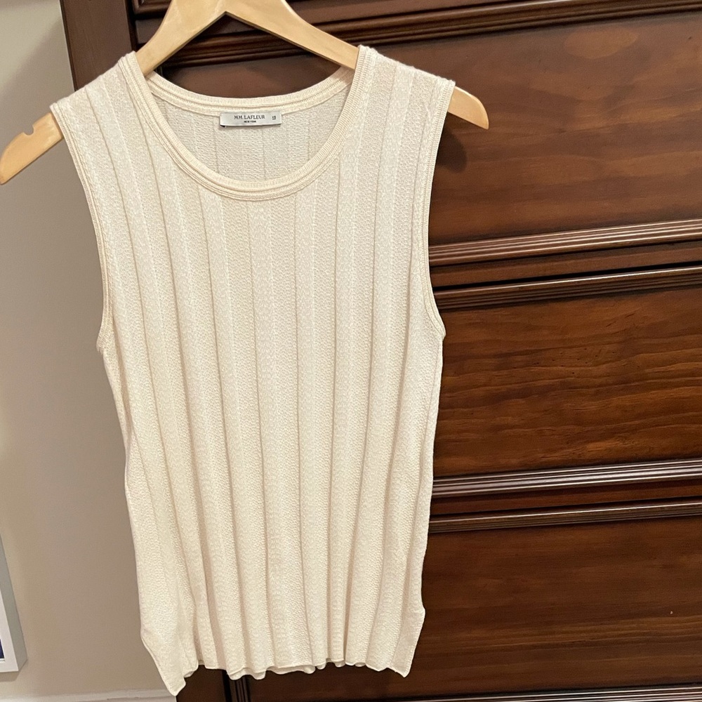 M.M. LaFleur cream ivory Louisa Top size XS